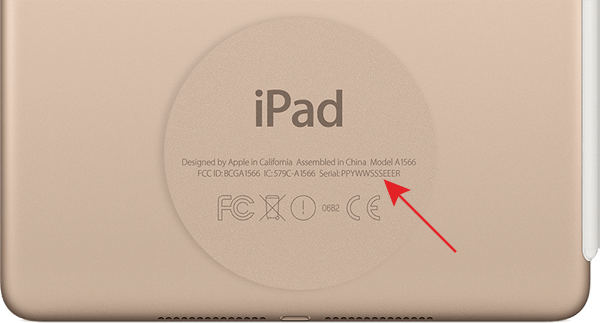 số serial trên ipad