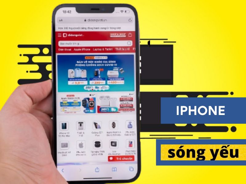 iphone bị mất sóng điện thoại